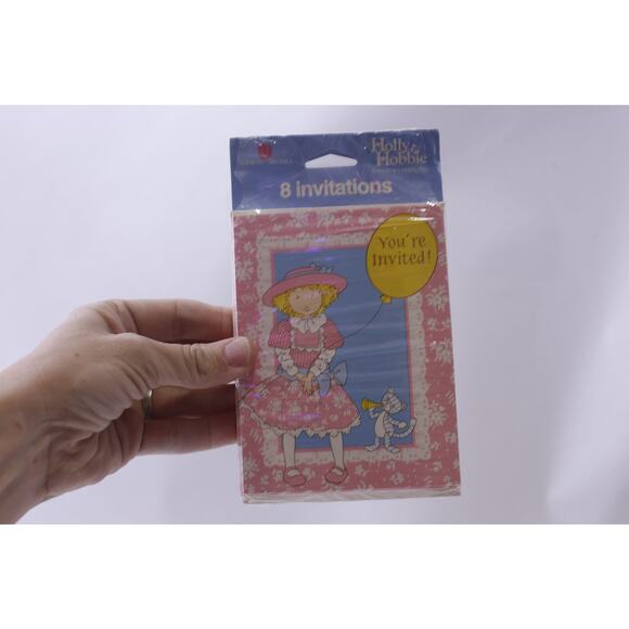 Holly Hobbie Invitations, You're Invited, Cards with Envelopes, 1989 - Picture 1 of 2